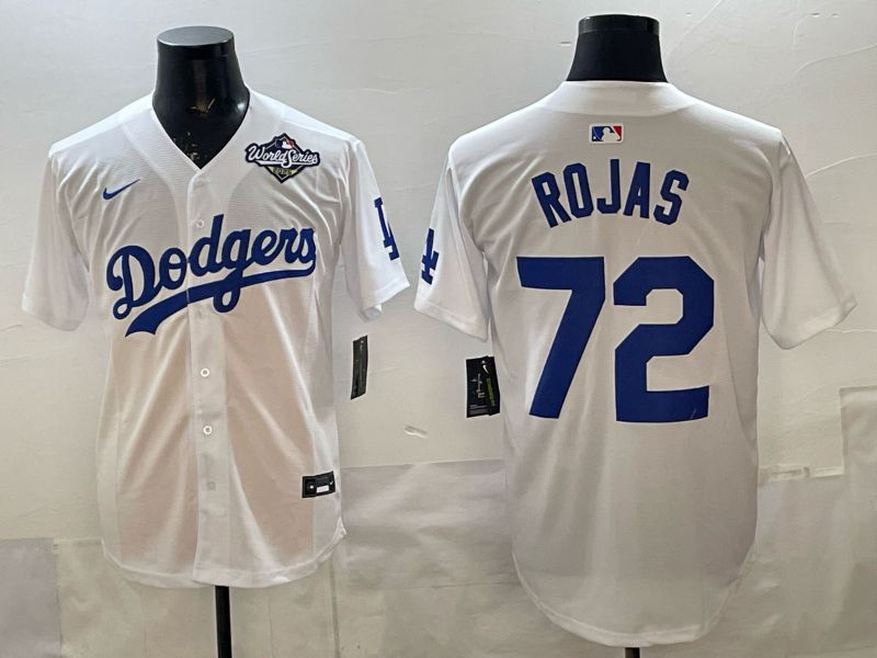 Men 2025 Los Angeles Dodgers #72 Rojas White Game Nike MLB Jersey style 0013->los angeles dodgers->MLB Jersey